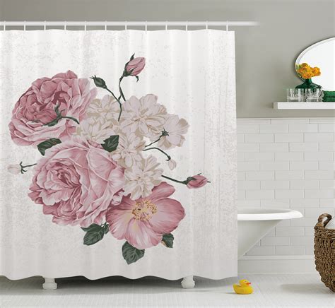 Rose Shower Curtain Old Vintage Roses Corsage On Grunge Background Antique Romantic Springtime