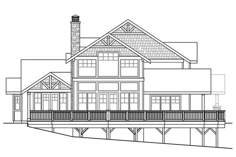 Craftsman House Plans Sloped Lot House Plans Associated Designs