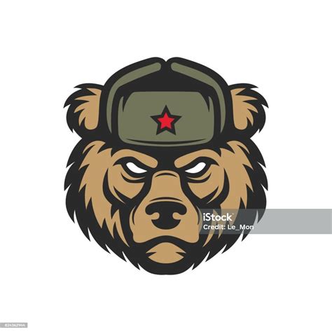Russian Bear In Hat Stock Illustration Download Image Now Bear