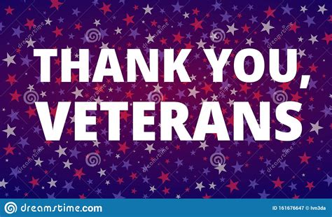 Veterans Day Thank You Veterans Greeting Card Stock Vector