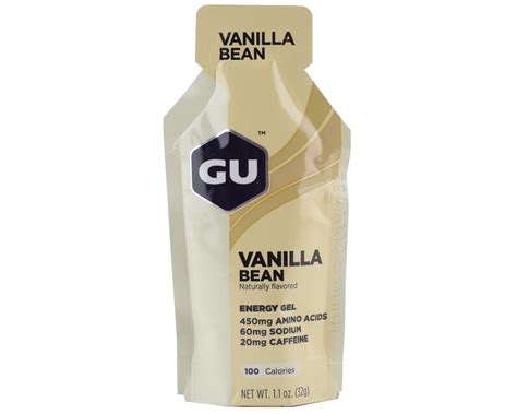 Gu Energy Gel Vanilla Bean 24 11oz Packets 123045 Accessories