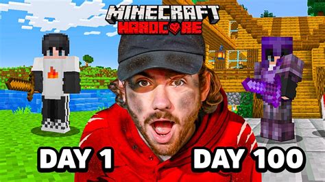 I Survived 100 Days Of Hardcore Minecraft Youtube