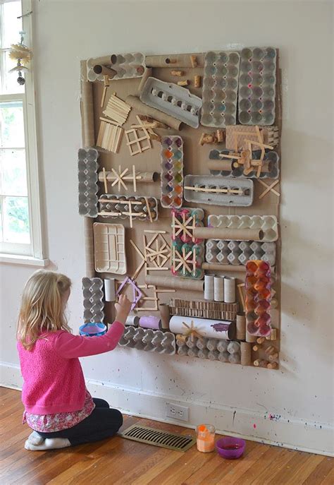 Make An Awesome Recycled Materials Art Wall Recycled Material Art