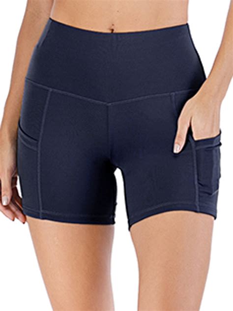 Dodoing Butt Lifting Yoga Shorts For Women Tummy Control Yoga Leggings Textured Ruched Running