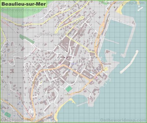Large Detailed Map Of Beaulieu Sur Mer