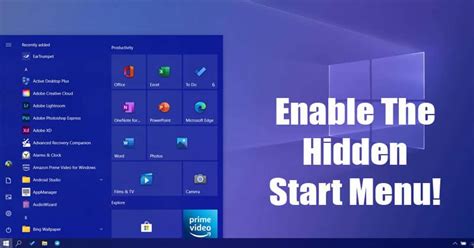 How To Enable The Hidden Start Menu Of Windows 10 Lowkeytech