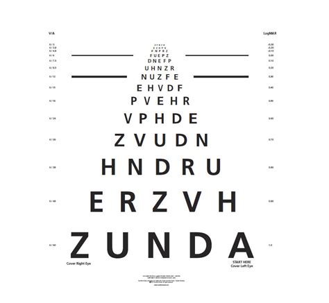 Hamilton Veale Logmar Distance Vision Zunda Chart Eye Tests Online
