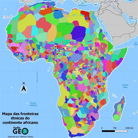 Mapa De Fronteiras étnicas Da África Tudogeo
