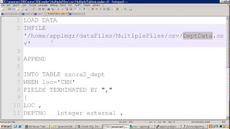 Oracle Sqloader Loading Multiple Files Loading Data Into Multiple