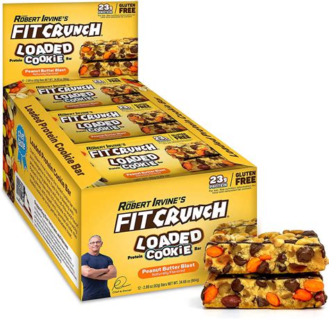 Fit Crunch Loaded Cookie Protein Bar High Protein Gluten Free