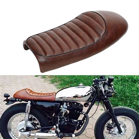 Universal Motorcycle Cafe Racer Seat Custom Vintage Hump Saddle Flat