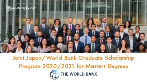 Joint Japanworld Bank Graduate Scholarship Program 20202021 For