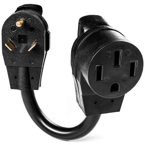 Tt 30p To 14 50r 30 Amp Rv Outlet To 50 Amp Rv Black Pigtail Adapter