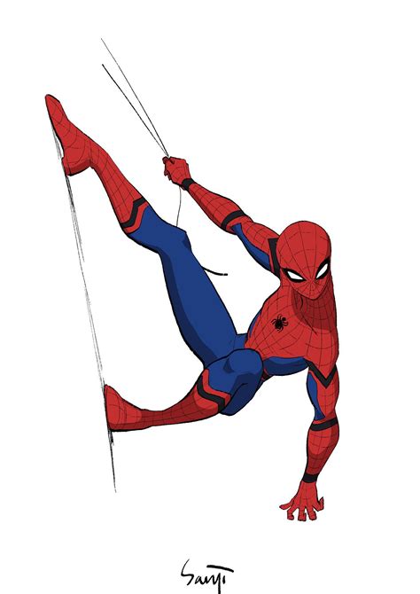 Spidey By Sanjiseo Spiderman Poses Image Spiderman Spiderman Drawing