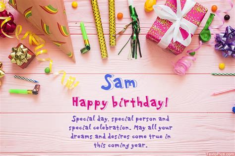 Happy Birthday Sam Pictures Congratulations