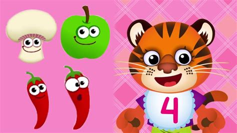 Funny Food 2 Counting From 1 To 5 Educational Games For Kids