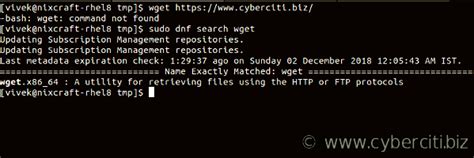 How To Install Wget On RHEL Using The Yum Dnf Command NixCraft