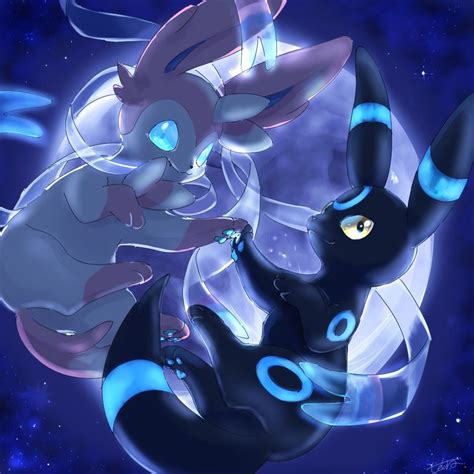 Extremely Cute Sylveon And Shiny Umbreon Pokemon Umbreon Pokemon Eeveelutions Pokemon Coloring