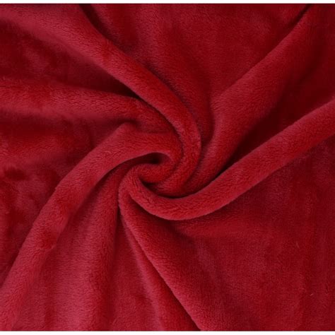 Plain Flannel Fleece Fabric Red Tout Doux Mpm