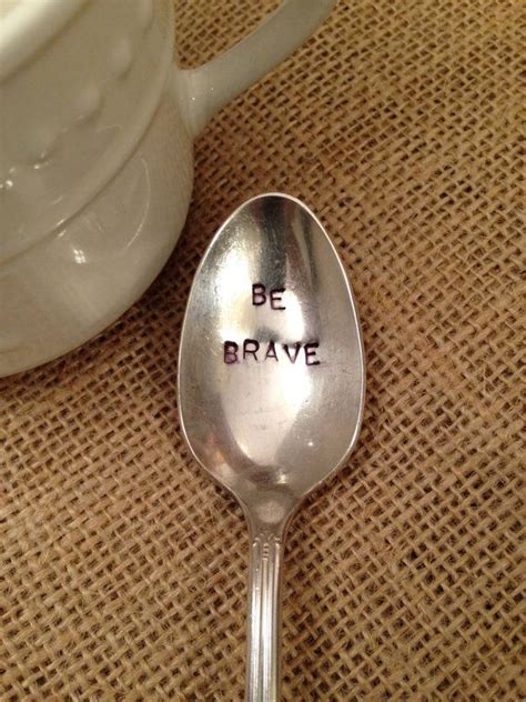 Inspirational Spoon Hand Stamped Coffee Spoon Stamped Tea Spoon