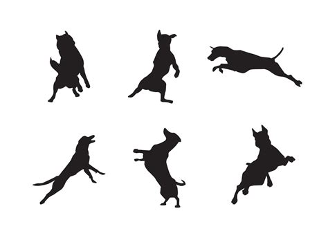 Free Jumping Dog Silhouette Vectors Download Free Vector