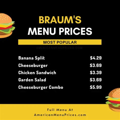 Braums Menu Prices In USA 2023 American Menu Prices