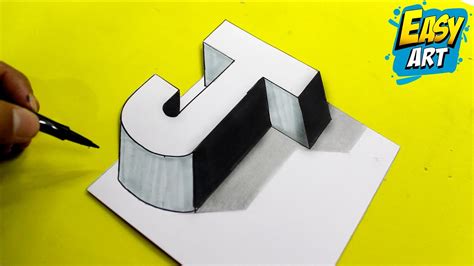 🔴 Como Dibujar Letras En 3d Letra J ⭐ How To Draw The Letter N 3d