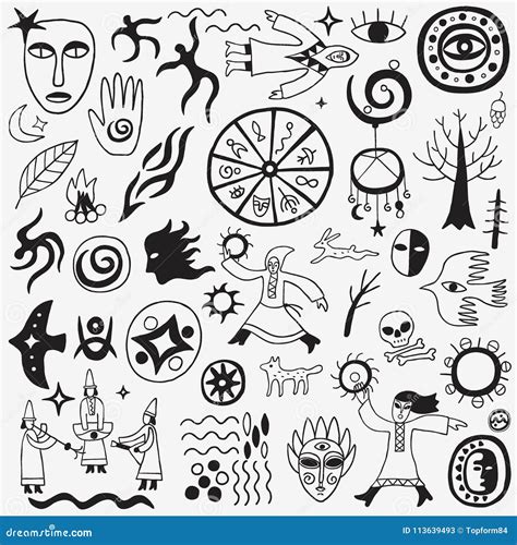 Shaman Character Doodles Stock Vector Illustration Of Shaman 113639493