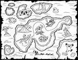 Treasure Map Pirate Maps Printable Coloring Hunt Printables sketch template