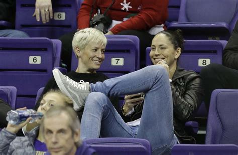 Megan rapinoe, left, and sue bird pose for a photo taken by radka leitmeritz for espn's body issue in seattle on thursday, may 17, 2018. Sue Bird: "I'm gay. Megan's my girlfriend" | 790 KGMI