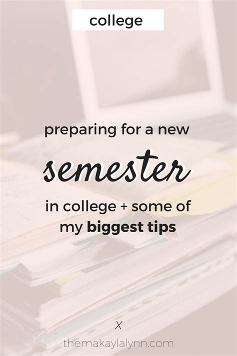 Preparing For A New Semester In College College Advice New College