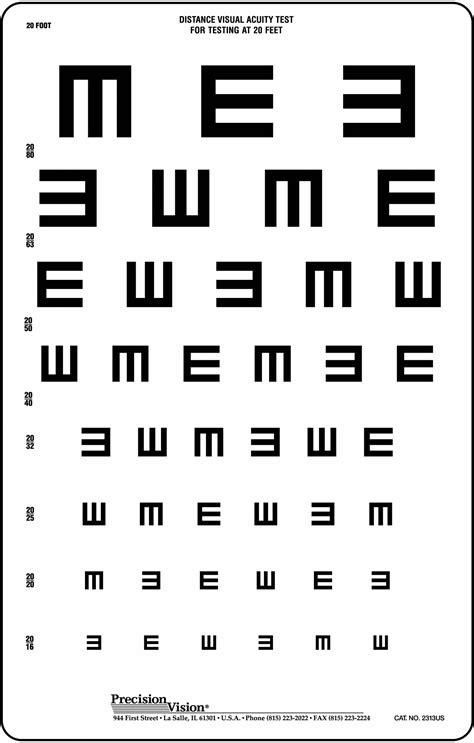 Free Printable Tumbling E Eye Chart Free Printable Templates