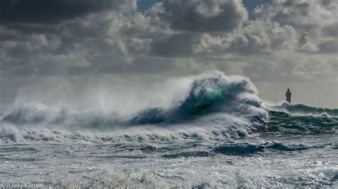 Download Lighthouse Storm Wave Sea Nature Ocean Hd Wallpaper