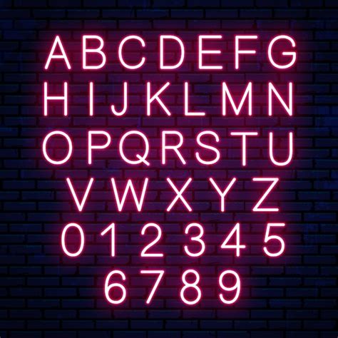 Neon Alphabet Letters Lettering Alphabet Alphabet Neon Images