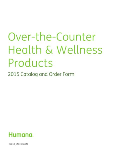 Over-The-Counter Health & Wellness Products - Catalog And ...