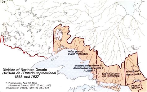 The Changing Shape Of Ontario Districts Of Northern Ontario 1869