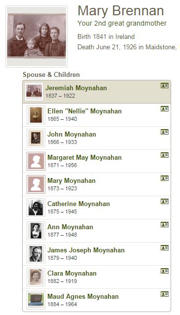 My Moynahan Genealogy Blog 52 Ancestors 38 Mary Brennan Maidstone