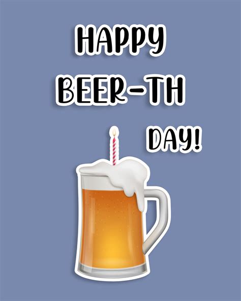 Free Funny Happy Birthday Image For Him Man With Beer