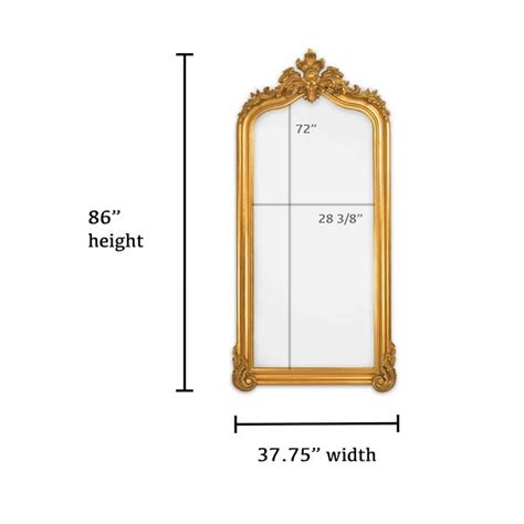 Blenheim gold crown arched full length floor mirror. Blenheim Gold Crown Arched Full Length Floor Mirror | Chairish