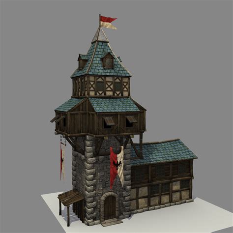 Wip Medieval Watchtower Polycount Forum Watch Tower Medieval