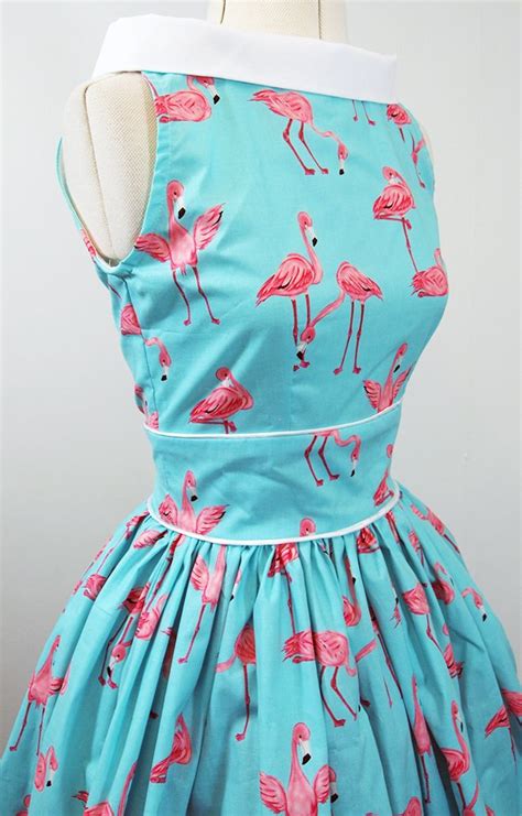 alexandra king vintage inspired clothing pink flamingos dress pink flamingo dress pink