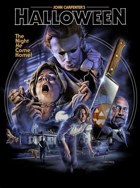 Horror Movie Poster Art Halloween 1978 By Justin Osbourn Film Di Halloween Locandine Di