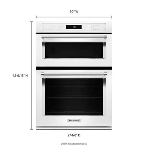 Kitchenaid 30 In Self Cleaning Convection Microwave Wall Oven Combo