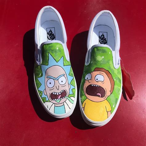 Behind The Scenes By Deejaycustoms In 2020 Rick Morty Shoes Custom