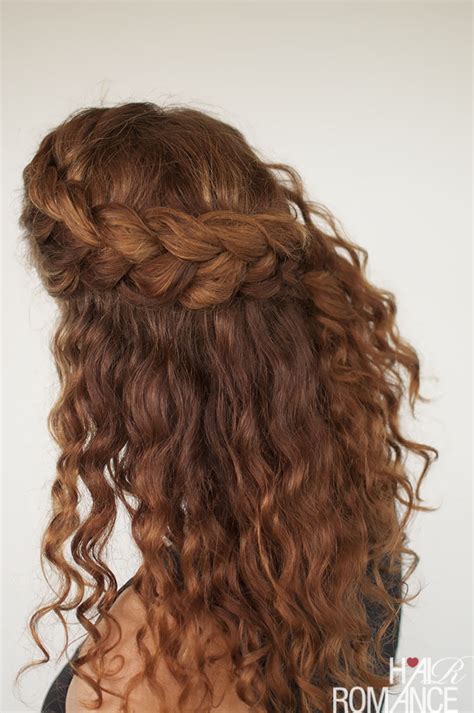 Curly Hair Tutorial The Half Up Braid Hairstyle Hair Romance