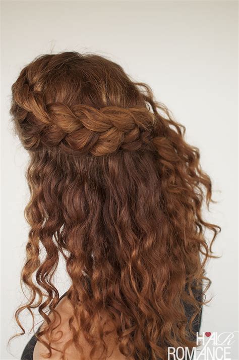 Twist wrap hair around curling wand. Curly hair tutorial - the half-up braid hairstyle | Hair ...