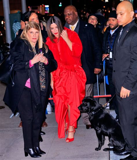 Sandra Bullock Red Dress At Bird Box Screening 2018 Popsugar Fashion
