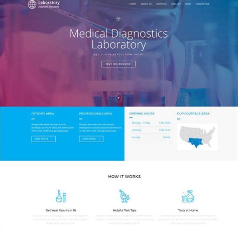 laboratory website templates themes  premium