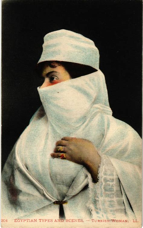 pc cpa egypt types and scenes turkish woman vintage postcard b9122