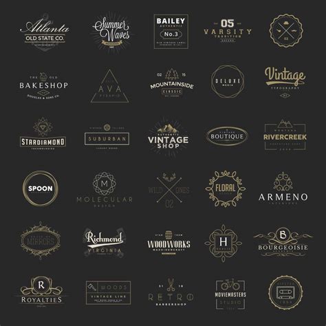 Vintage logos brand collection | Free download